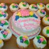 6" Round w/ 2 Dozen Cupcakes
Spring Drop Flowers