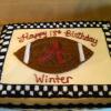 Alabama Football w/ Checkered Border Cake